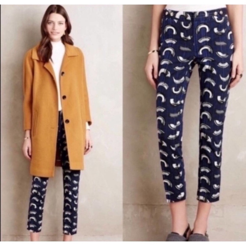 Anthropologie Cartonnier Navy Charlie Trouser Pants